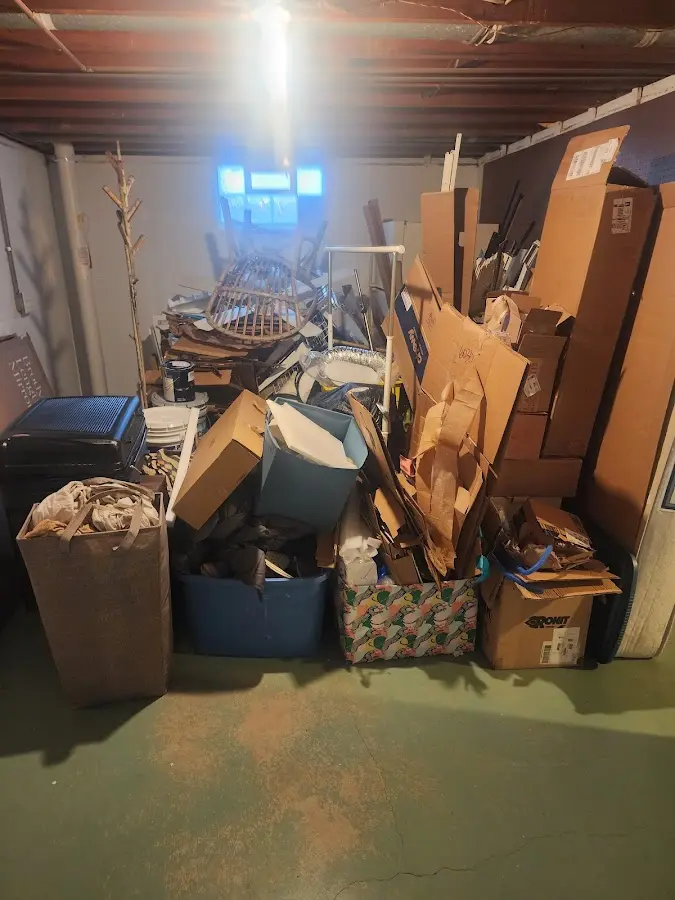 Roll-off dumpster container at job site for Concrete Dumpster Rental in Bushnell